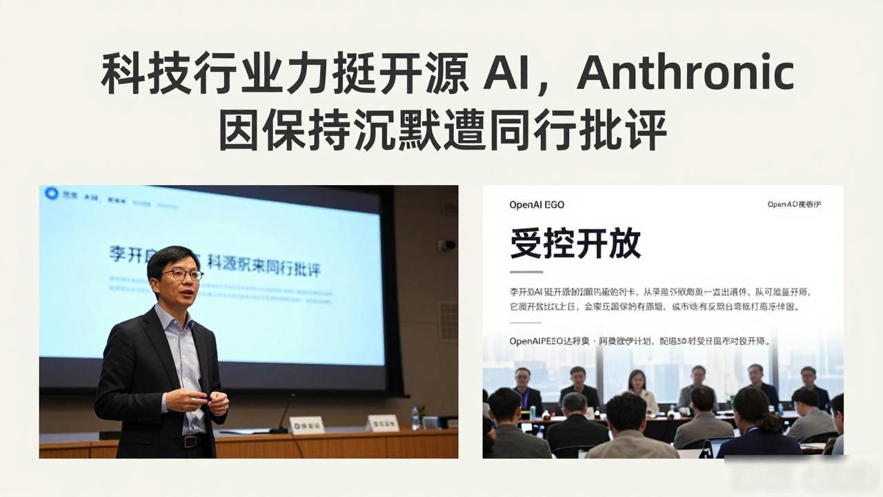 科技行业力挺开源 AI，Anthropic 因保持沉默遭同行批评