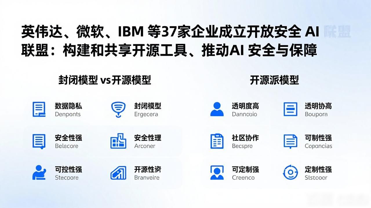 英伟达、微软、IBM 等 37 家企业成立开放安全 AI 联盟：构建和共享开源工具、推动 AI 安全与保障