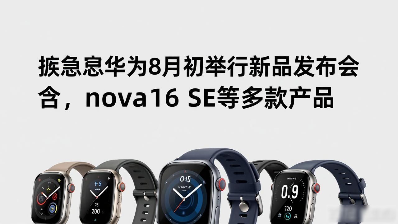 消息称华为8月初举行新品发布会 含nova 16 SE等多款产品