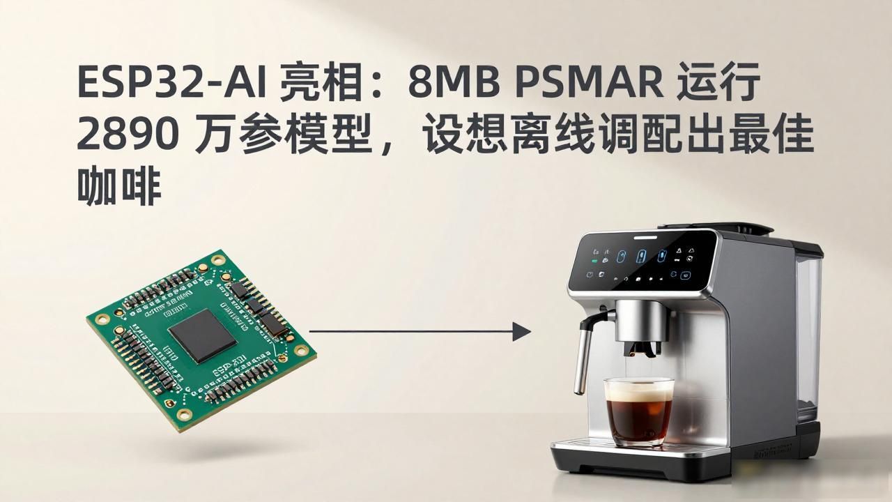 ESP32-AI 亮相：8MB PSRAM 运行 2890 万参数模型，设想离线调配出最佳咖啡