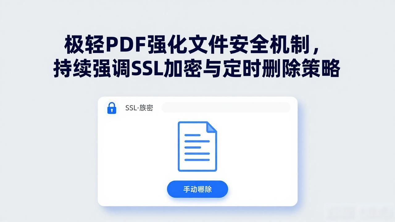 极轻PDF强化文件安全机制，持续强调SSL加密与定时删除策略