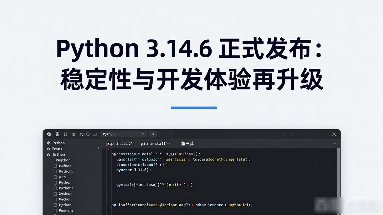 Python 3.14.6 正式发布：稳定性与开发体验再升级