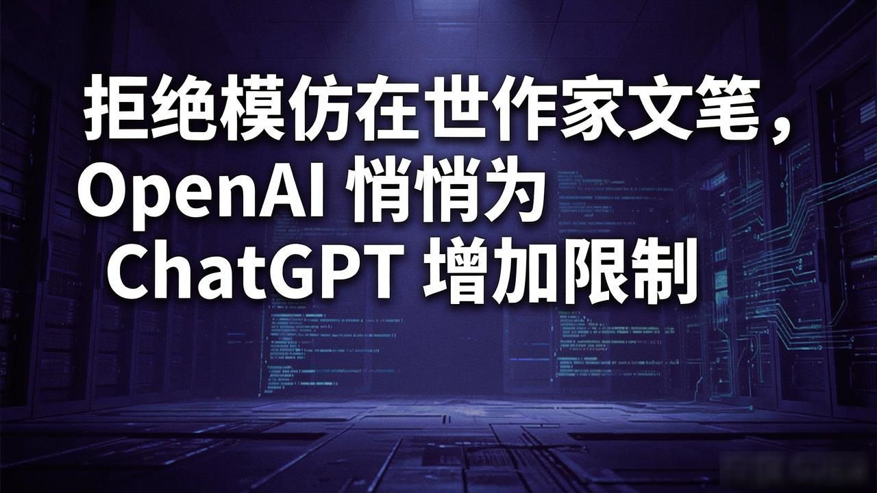 拒绝模仿在世作家文笔，OpenAI 悄悄为 ChatGPT 增加限制