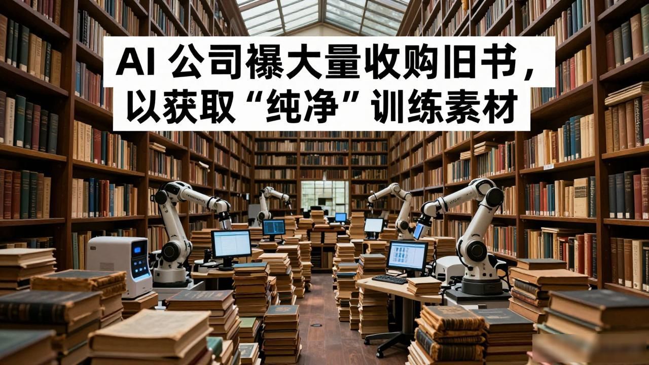 AI 公司被曝大量收购旧书，以获取“纯净”训练素材