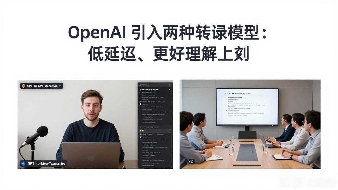 OpenAI 引入两种转录模型：低延迟、更好理解上下文