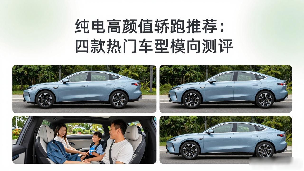 纯电高颜值轿跑推荐：四款热门车型横向测评