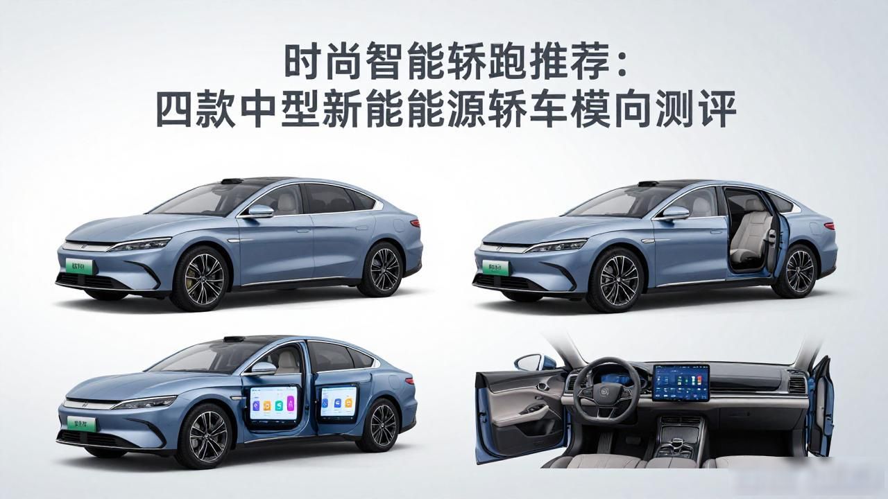 时尚智能轿跑推荐：四款中型新能源轿车横向测评