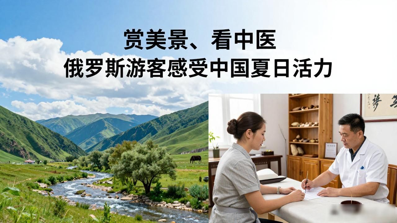 赏美景、看中医 俄罗斯游客感受中国夏日活力
