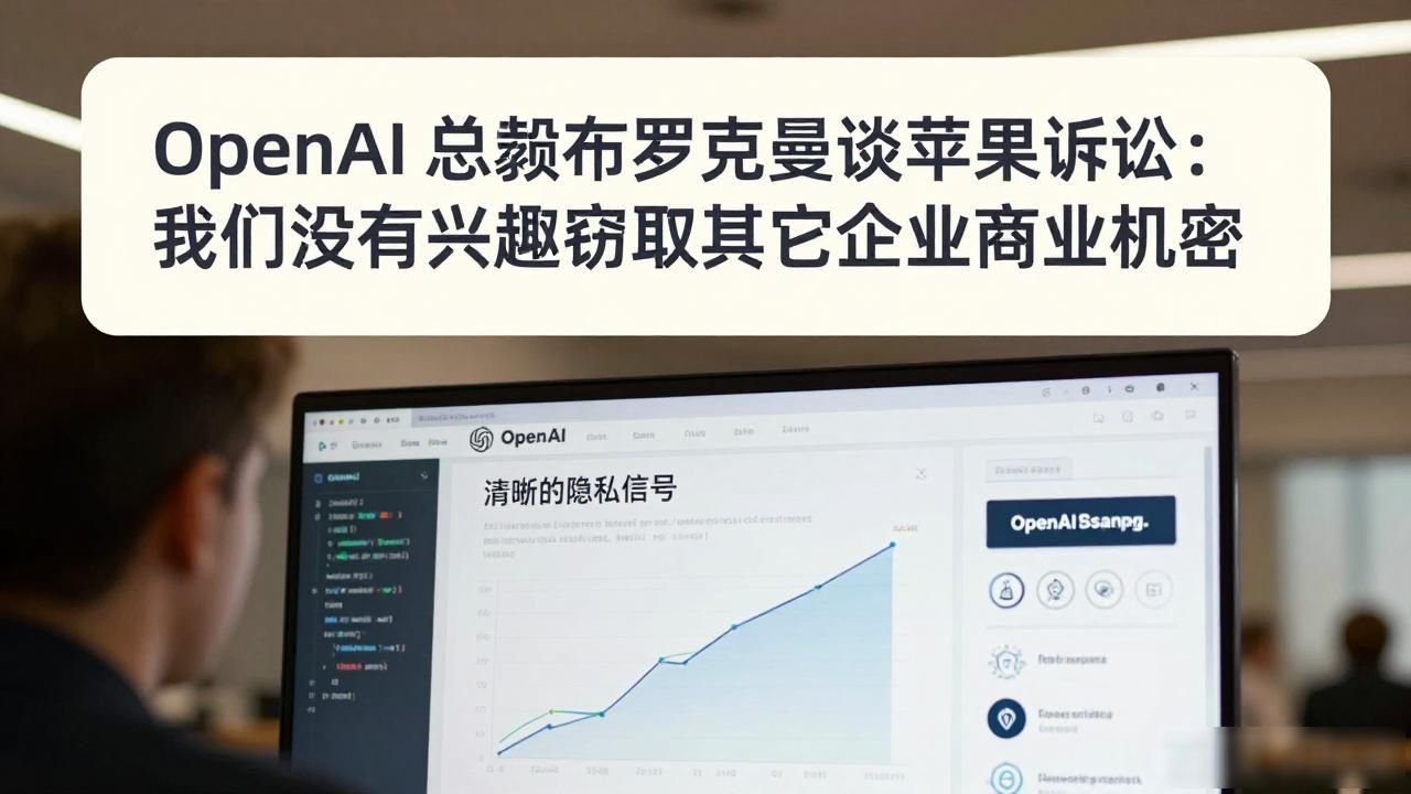 OpenAI 总裁布罗克曼谈苹果诉讼：我们没有兴趣窃取其它企业商业机密__OpenAI 总裁布罗克曼谈苹果诉讼：我们没有兴趣窃取其它企业商业机密