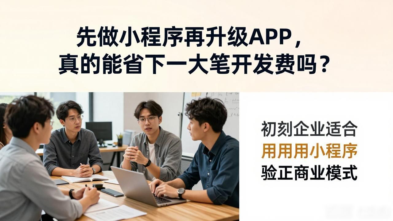 先做小程序再升级APP,真的能省下一大笔开发费吗?