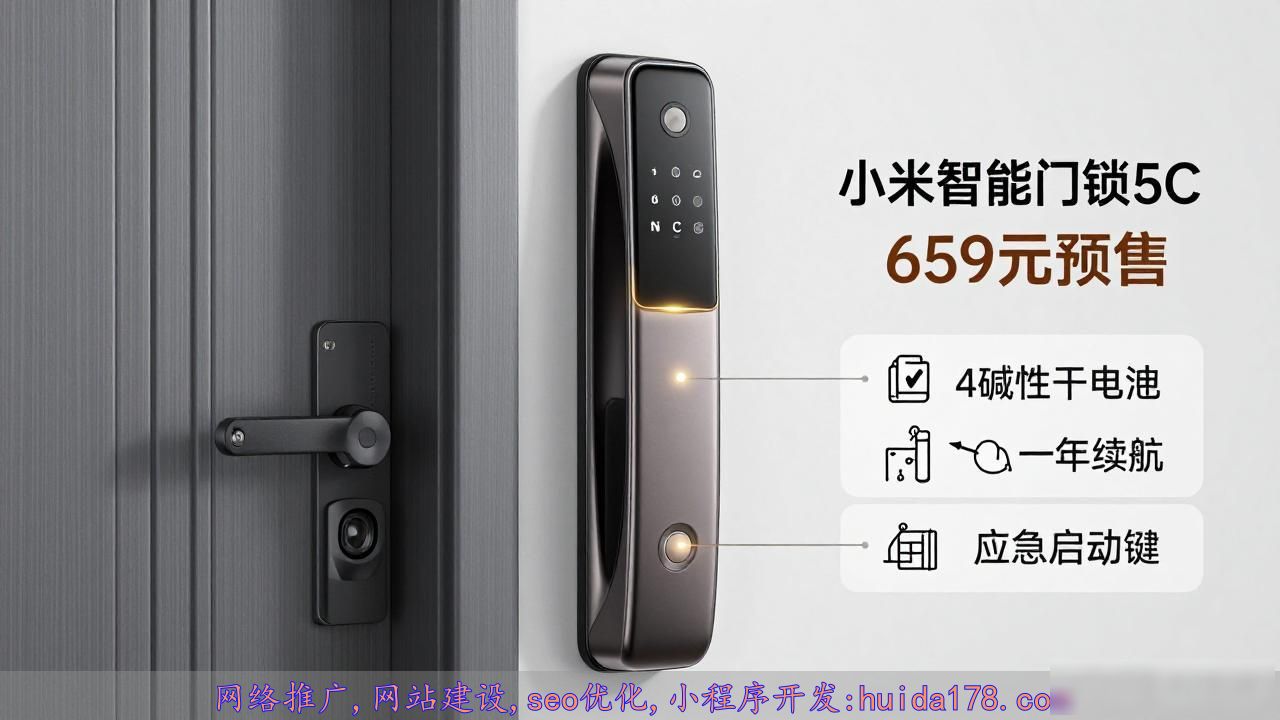 小米智能门锁5C预售659元，带指纹和NFC开锁，安全又方便