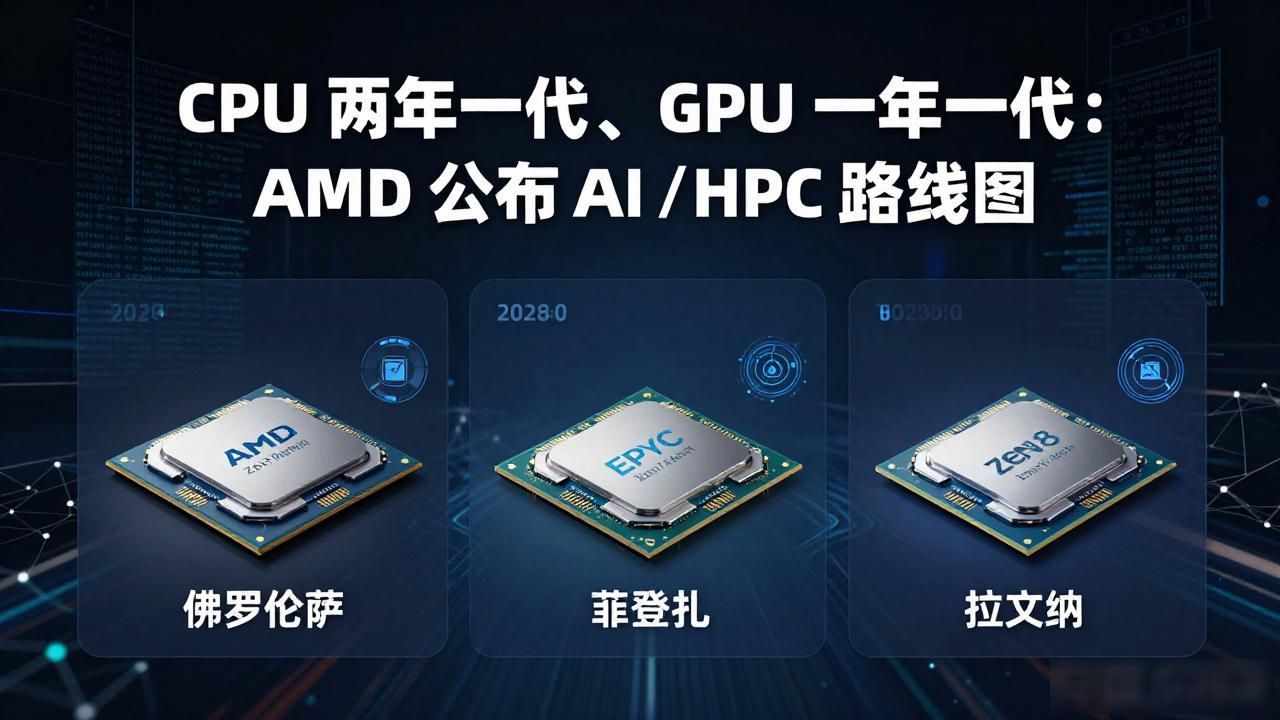 CPU 两年一代、GPU 一年一代：AMD 公布 AI / HPC 路线图__CPU 两年一代、GPU 一年一代：AMD 公布 AI / HPC 路线图