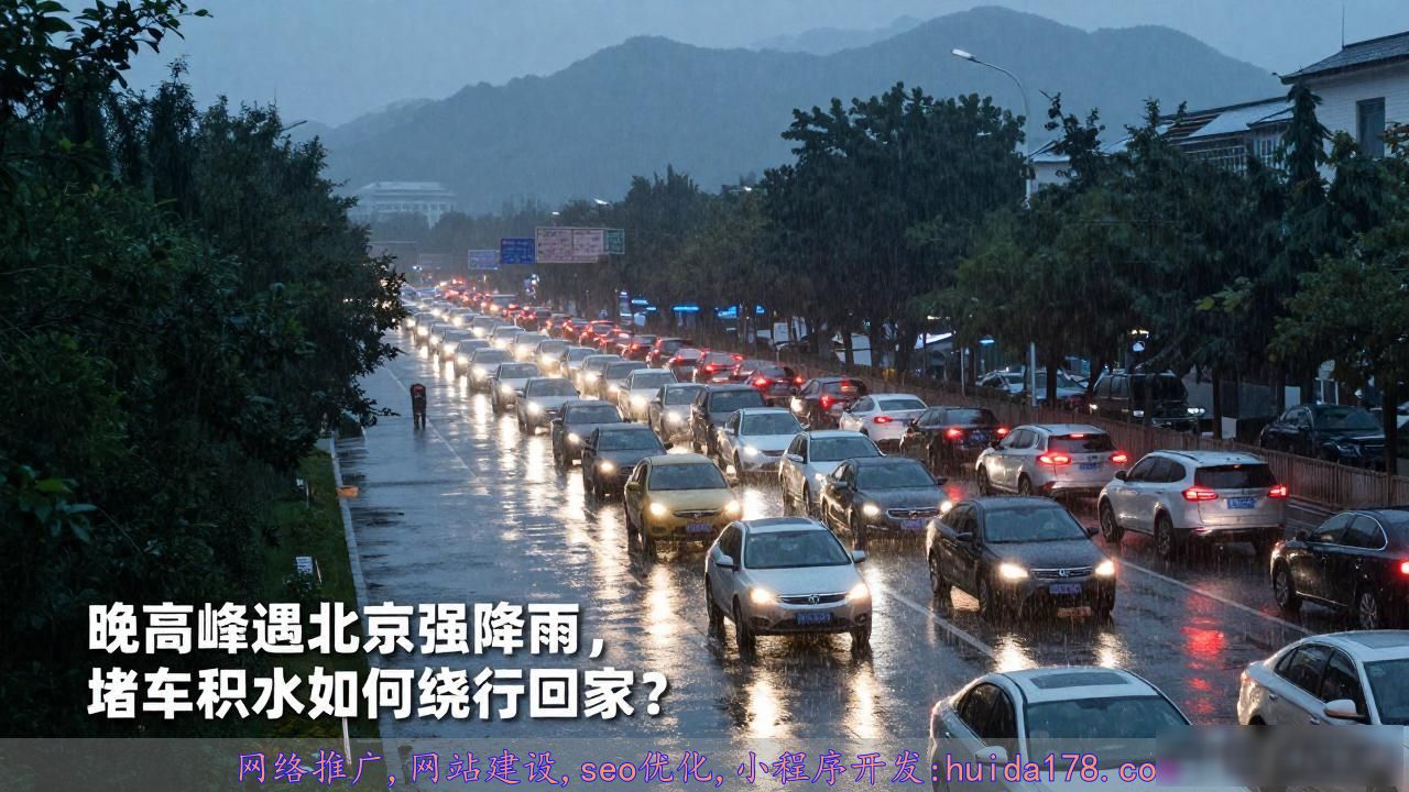 晚高峰遇北京强降雨，堵车积水如何绕行回家？