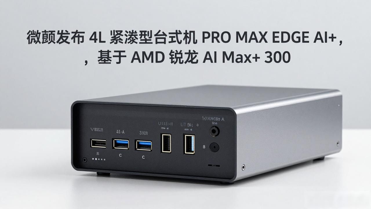 微星发布 4L 紧凑型台式机 PRO MAX EDGE AI+，基于 AMD 锐龙 AI Max+ 300