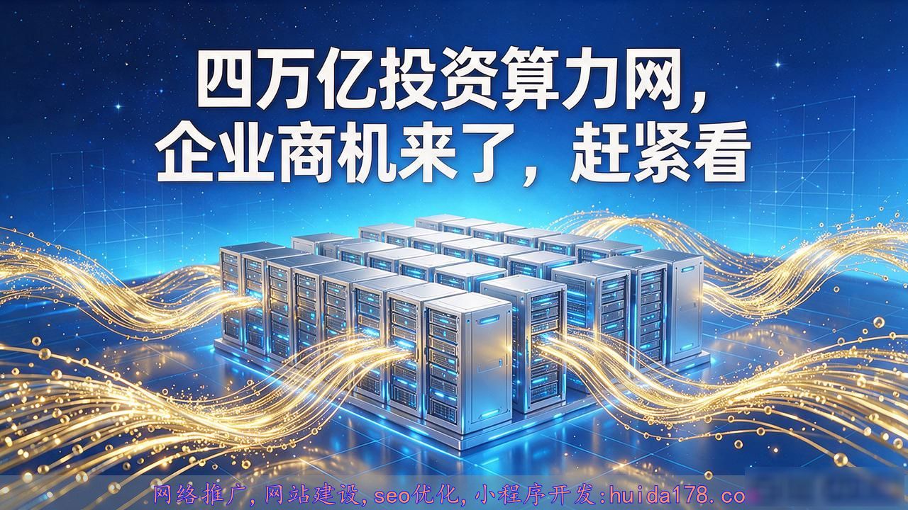 四万亿投资算力网，企业商机来了，赶紧看