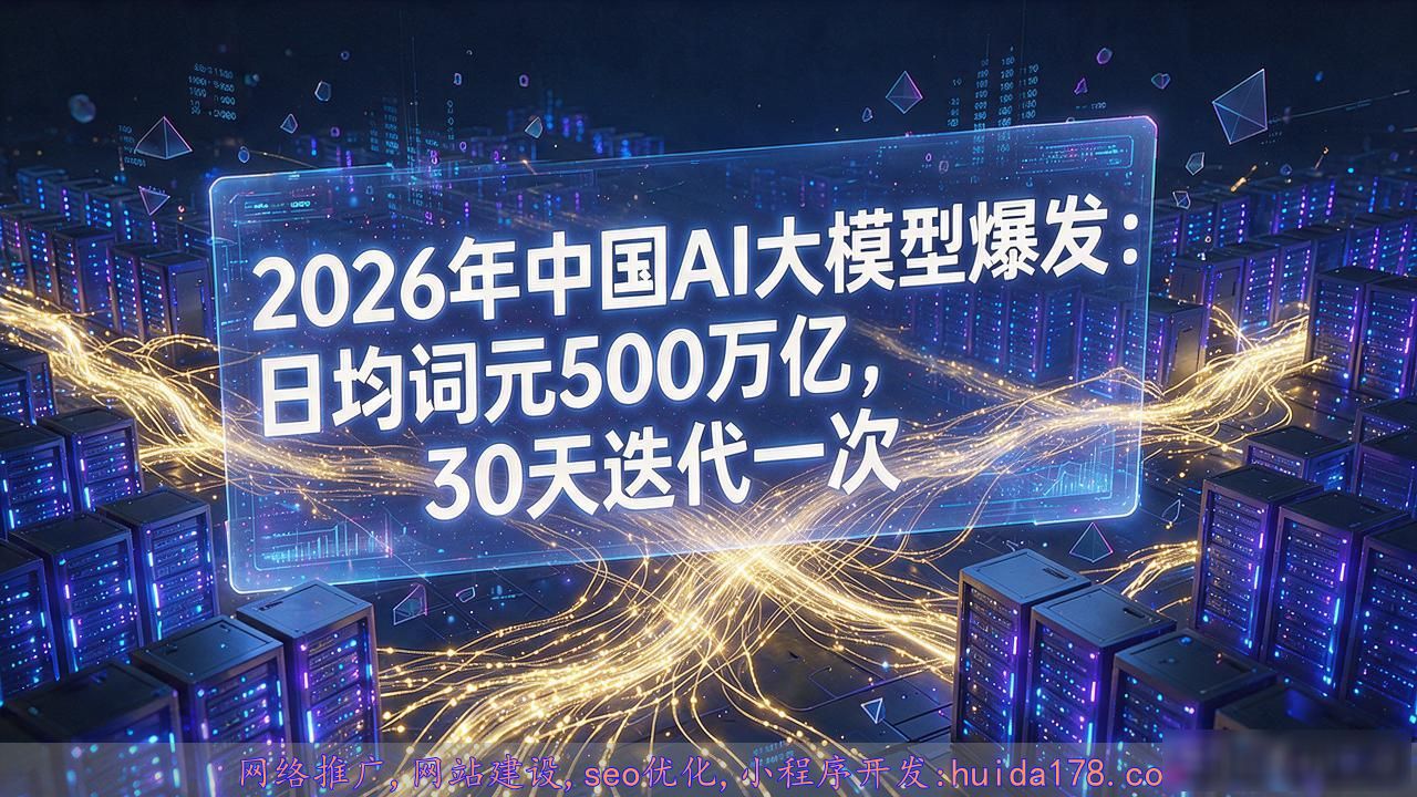2026年中国AI大模型爆发：日均词元500万亿，30天迭代一次